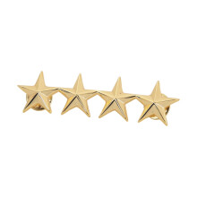 Pin de metal en forma de estrella, insignia de rango estilo chino, broche de moda, pin de solapa, decoraciones de vestuario, símbolos de estrella de