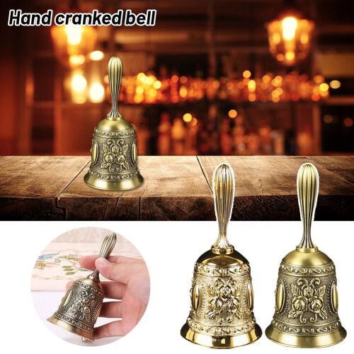 Hand Bell Floral Pattern 4.5 Inch Clear Loud Sound 1