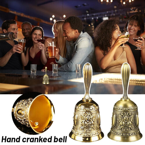 Hand Bell Floral Pattern 4.5 Inch Clear Loud Sound 2