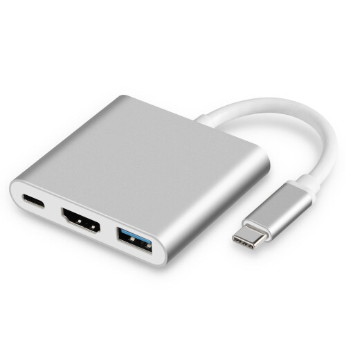3-σε-1 USB-C Hub με HDMI, USB 3.0 και φόρτιση PD για 4K και 5Gbps μεταφορά
