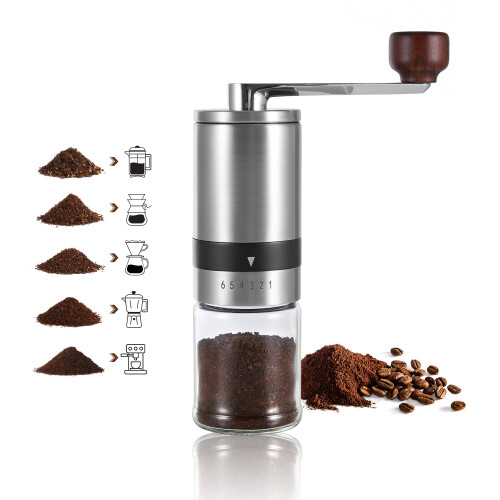K4 Manuelle Kaffeebohnenmühle - Edelstahl & Keramik