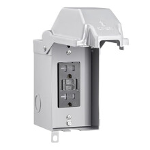Boîtier électrique extérieur GFCI 20 A étanche à la pluie, boîtier métallique 3R