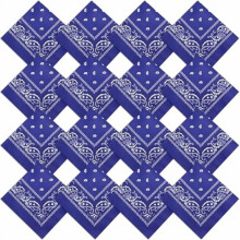 16 Stück Mehrzweck-Bandanas, Paisley-Cowboy-Stirnbänder aus Polyester, 56 x 56 cm