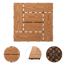 Interlocking Deck Tile for Homeowners and Families 12x12x0.8in 1Pcs in Apricot