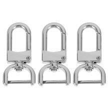 3pcs Heavy-Duty Silver Snap Hook Swivel Clasps for Dog Collars, Purse Straps & Repair – Compatible with DIY Accessories