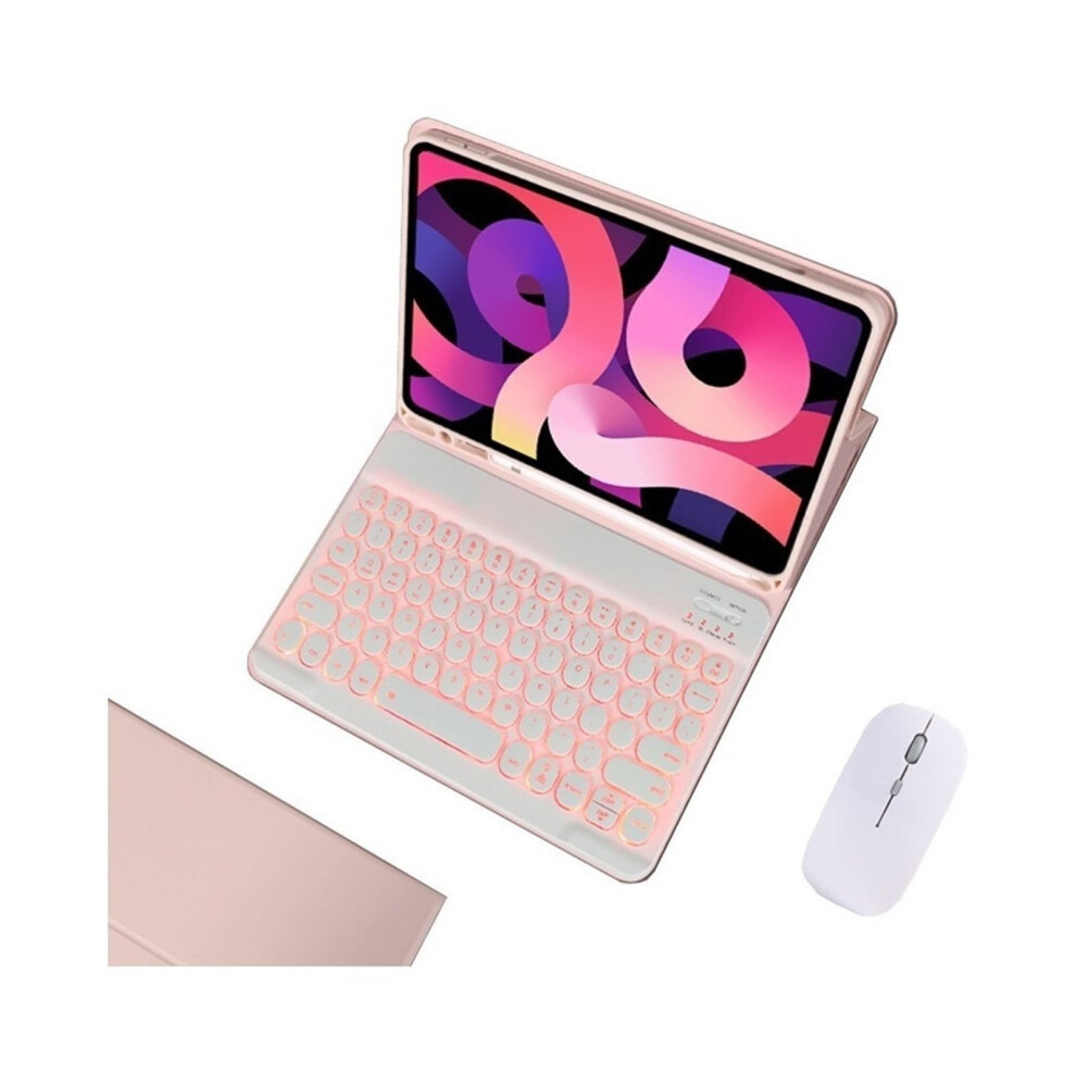 Retro Illuminated Keyboard And Mouse Case Compatible With Ipad 10.2'' (7Th & 8Th Generation) - Stylish Protection And Enhanced Typing Experience 9496895026835