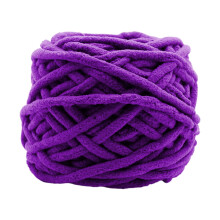 HOMYL Chunky Wollgarn DIY Handgehäkeltes Jumbo-Schlauchgarn für Schuhe, Kissen, Mützen Violett