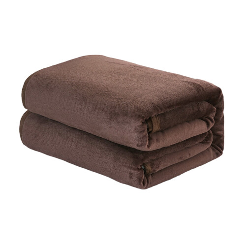 Flannel Throw Blanket Luxury Ultra Plush Queen Size Coffee 1