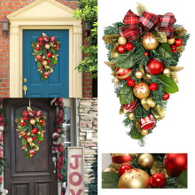 Liquidação de guirlandas de Natal! Decoração de árvore de Natal de cabeça para baixo, pingente para porta de entrada – Compatível com a