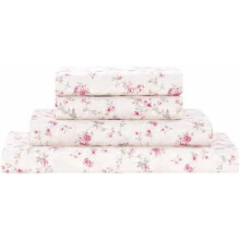 4-delige ultrazachte microvezel beddengoedset, kreukvrij, hoeslaken met diepe hoeken, plat laken en kussenslopen, lichtgewicht en ademend,