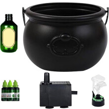 Gallickan-kattilasetti, musta noita-astia kelluvilla pulloilla, kupliva vaikutus, 30 ml:n diffuusori Halloween-koriste, täydellinen sisäjuhlasetti,