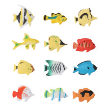 Lot de 5 figurines de poissons tropicaux en PVC, au design réaliste, pour enfants d'âge préscolaire.