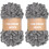 Garn Fun Finger Loops Garn - Jumbo Polyester - 100g/Nøgle - 2 Nøgler 1
