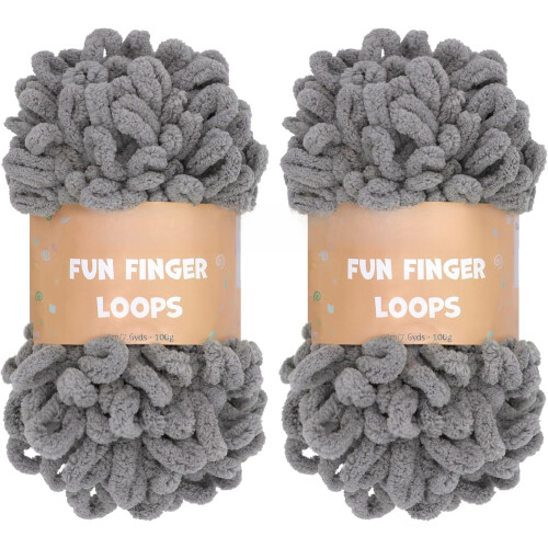 Garn Fun Finger Loops Garn - Jumbo Polyester - 100g/Nøgle - 2 Nøgler