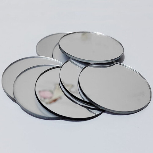 10 τεμάχια διαμέτρου 5/8/12cm, ασημί αυτοκόλλητα τοίχου με παχύρρευστο ακρυλικό 1