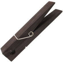 Pince à linge géante en bois marron foncé, 1 paquet, forte adhérence.