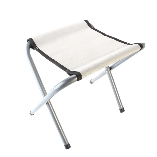 Petit tabouret pliant de camping/voyage (blanc)