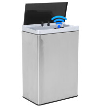 Poubelle de cuisine de 49 litres avec couvercle, à détecteur de mouvement et sans contact, idéale pour la salle de bain, la chambre ou le bureau.