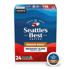 Seattles beste kaffe, frokostblanding, medium brente K-cup kaffekapsler, 24 stk.