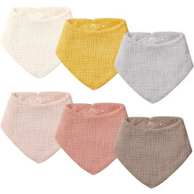 Baberos de muselina unisex para bebés (niños y niñas), baberos de algodón suave para la baba, baberos para la dentición y para bebés recién