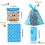 Sacs compostables bleus à fleurs 80 L étanches, 12 ou 16 rouleaux 3