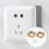 2 Pieces Single Socket Spacers Wall Plate Spacers for Kitchen Bedroom Office golden 8