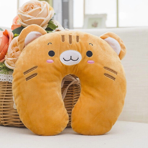 Χαριτωμένο μαξιλάρι ταξιδιού σε σχήμα U για υποστήριξη λαιμού, μαλακό βελούδινο 2