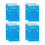 Cooling lamps rectangular set of 8 blue 7