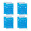 Cooling lamps rectangular set of 8 blue 10