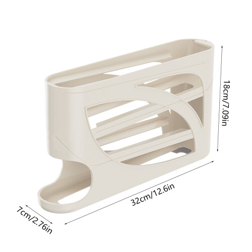 4-Tier Egg Holder for Fridge, Automatic Rolling Rack, 30-Egg Storage, Space-Saving Dispenser 2