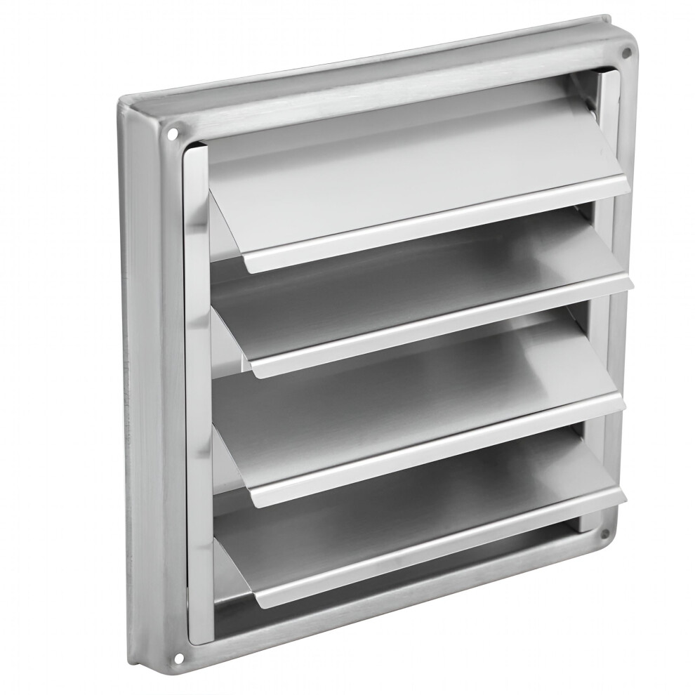 Stainless Steel 4" External Air Vent Cover, Louvered Exhaust Cap For Dryer & Wall Ducts Â Compatible With Standard 4" Vents 9180479267843
