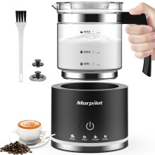 Mousseur à lait électrique et cuiseur vapeur 500 ml en verre