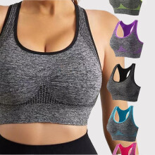 Dam sport-BH med racerback, sömlös hög belastning, 5-pack