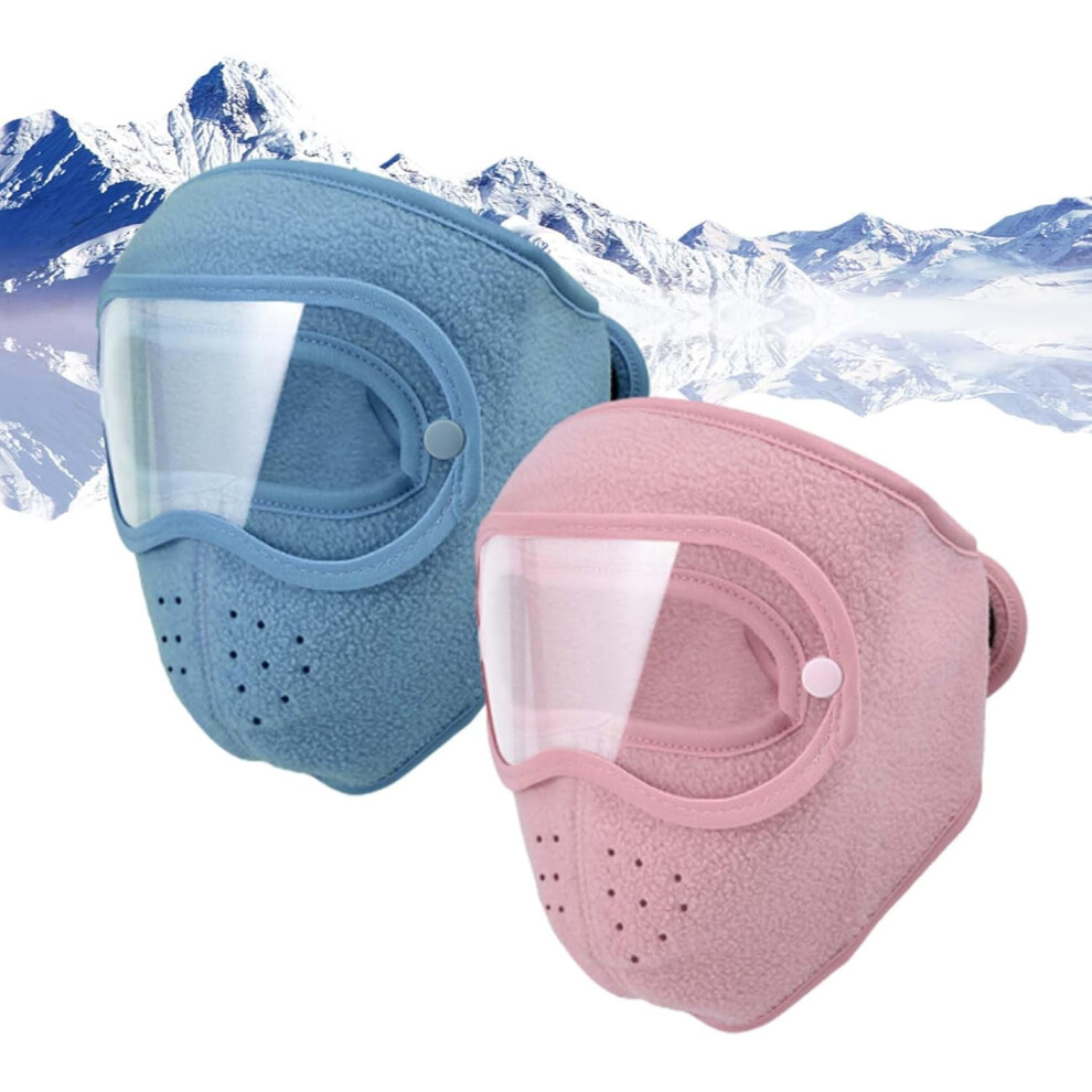 Winter Warm Fleece Windproof High-Definition Goggles, Fleece Warm Winter Face Mask, Outdoor Skiing Face Mask. 9357860006644