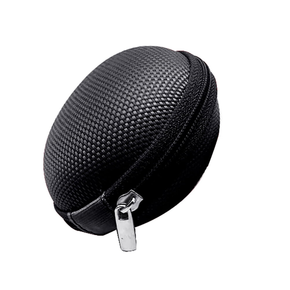 10Pcs Mini Round Earphone Earbuds Usb Cable Storage Bag Carrying Case Organizer Pouch, Black 9357860008945