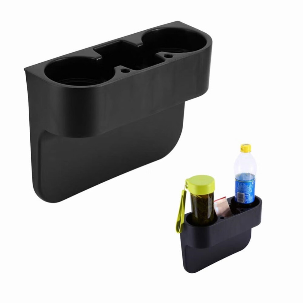 Universal Auto Truck Car Seat Drink Cup Holder Valet Beverage Can Bottle Food Mount Stand Storage Box (28X21x10cm/11X8.26x3.93inch) Black 9557311401077