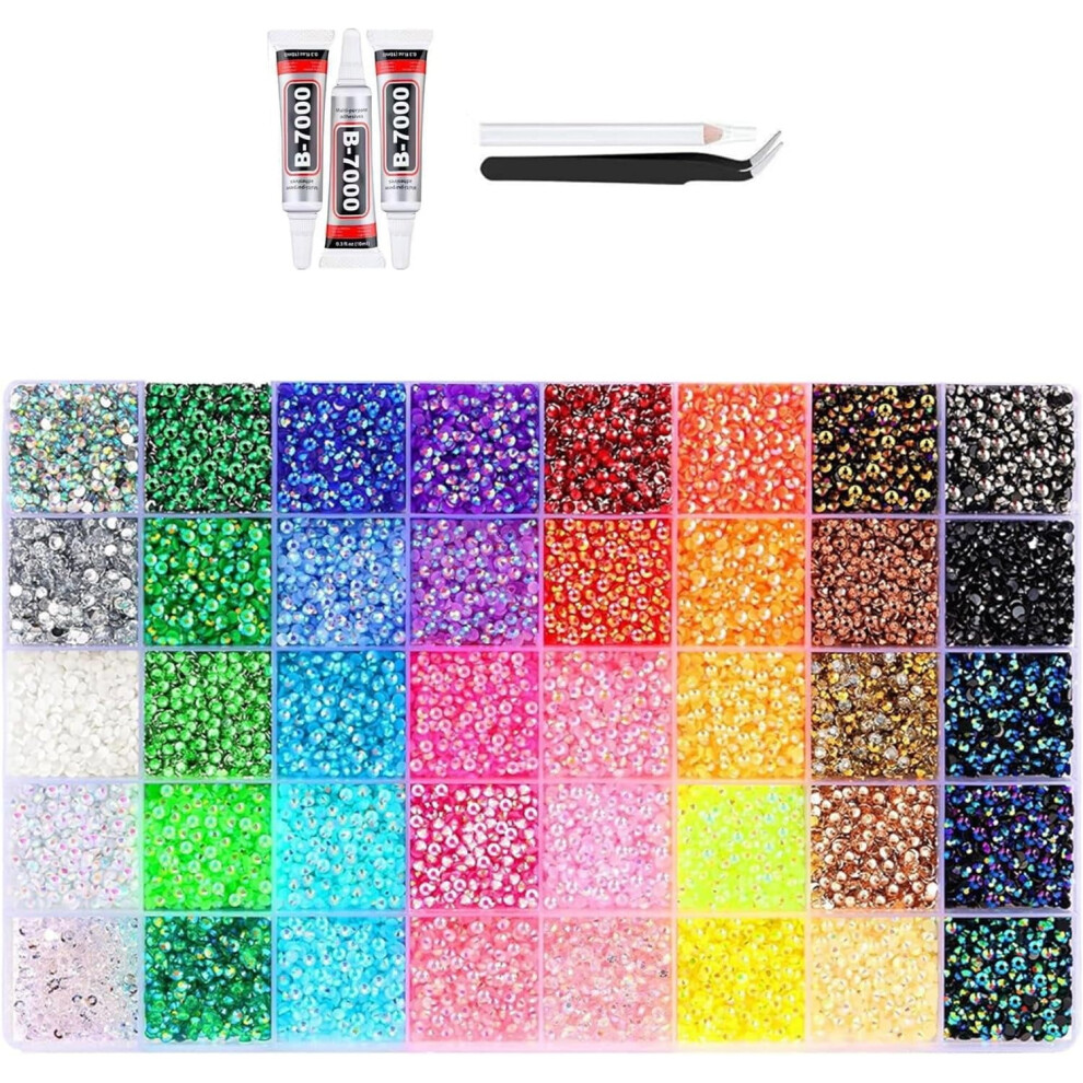 Resin Rhinestones 3mm Flatback Crafts Gems Multicolor 1 set