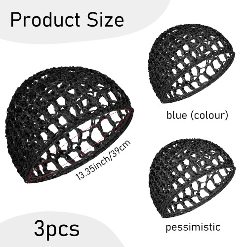 3-pack mjuka hårnät i rayonmesh för att sova 1