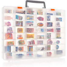 Plastic Toy Storage Case Compatible with Mini Brands, Shopkins, Real Littles & LOL Surprise Series 1-4 – Travel-Friendly Miniature Organizer