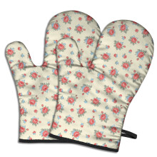 Gants de cuisine Pioneer Flower à motif floral, lot de 2, résistants à la chaleur, 19,5 cm x 30,5 cm