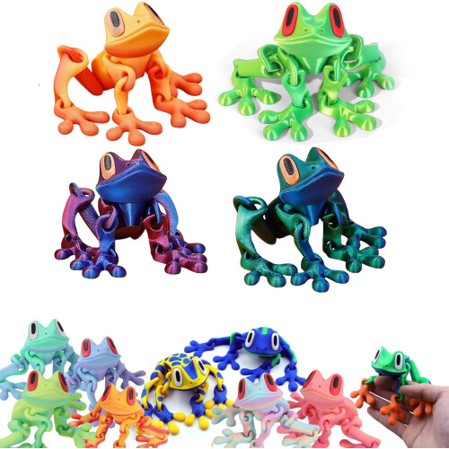 Magnetic Frog Fridge Magnets3D Printed4PCS