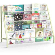 Kids Bookshelf Metal 4-Tier Green