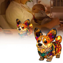 Corgi lámpa Imádnivaló kutyabarát éjszakai fény Meleg hangulatos fény hálószobába, nappaliba, szeszélyes corgi dizájn hangulatos terekbe