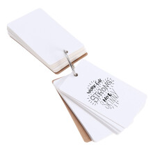 50 sidor Flashkort Index Stock Tomma Revisionskort Tomma Studiekort Kraftpapper Pärm Ringlapp DIY Hälsningskort