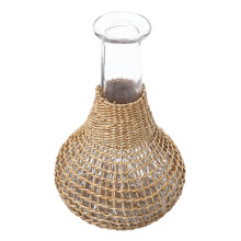 FRCOLOR Rattan üvegváza dekor vázák vékony fonott vintage díszek virágcserép