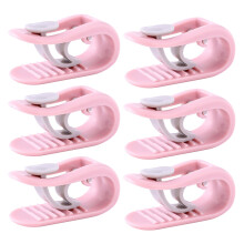 6 Pcs Quilt Clips Non-slip Needle-free Flexible No Pins Duvet Gripper for Blankets (Pink)