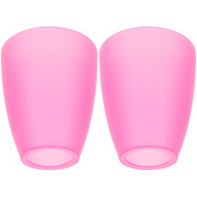 Lot de 2 abat-jour roses en plastique, petits, de rechange pour lampes suspendues et de bureau