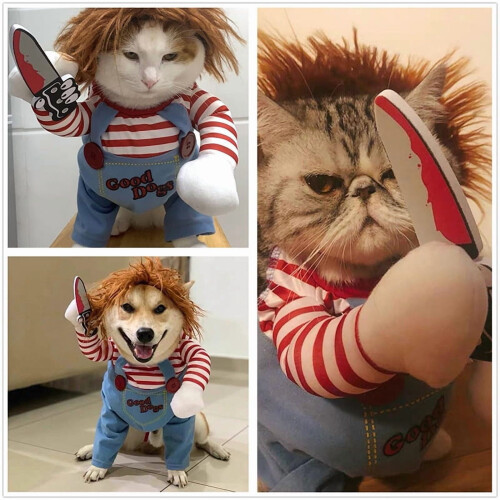 Strój Chucky na Halloween dla kota i psa