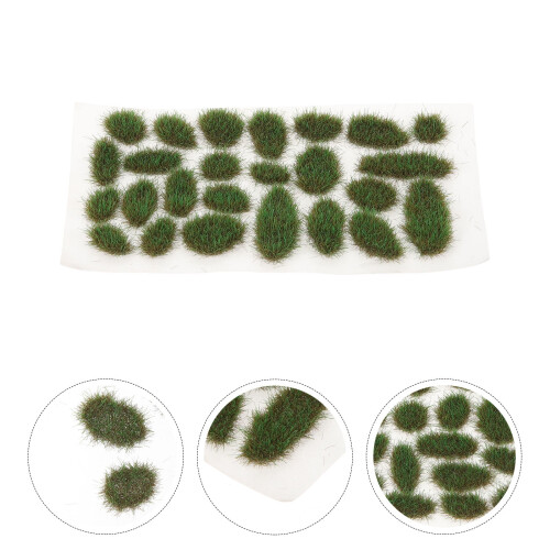 Accessori per diorami in resina verde per miniature, 25 pezzi