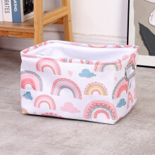 Panier de rangement rectangulaire Rainbow Baskets, idéal pour ranger livres, jouets et autres objets dans une chambre d'enfant.